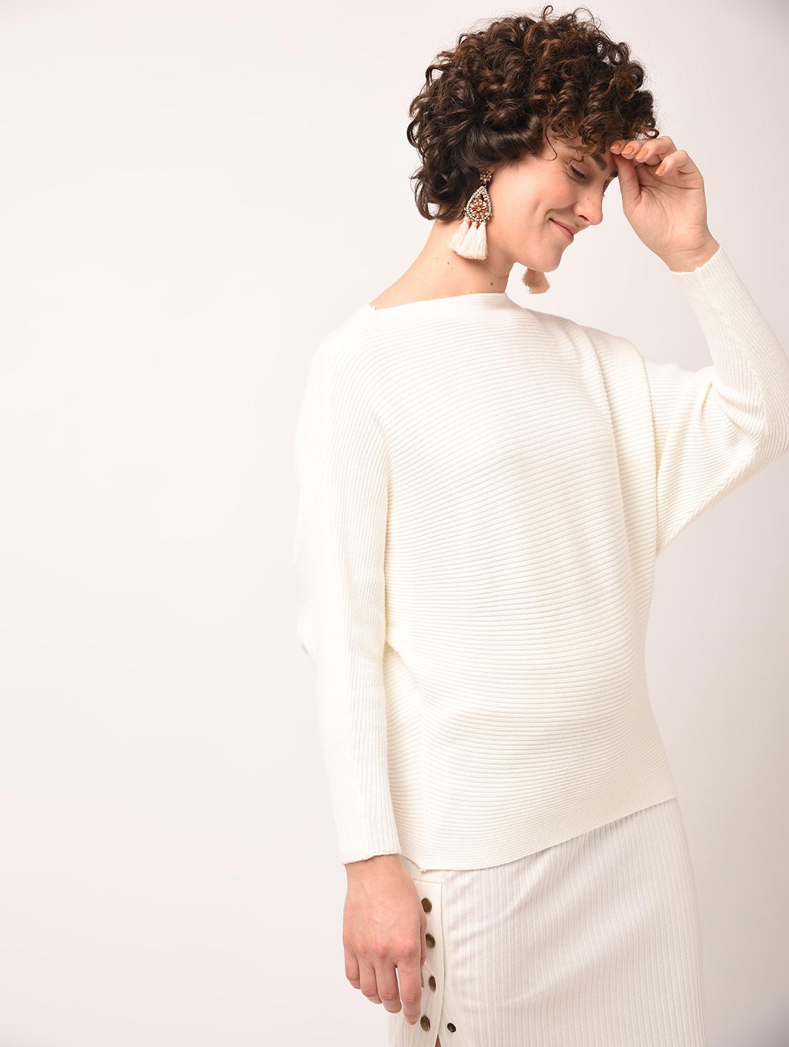 batwing sleeved ribbed top - 15800314 - Zoom Image - 3