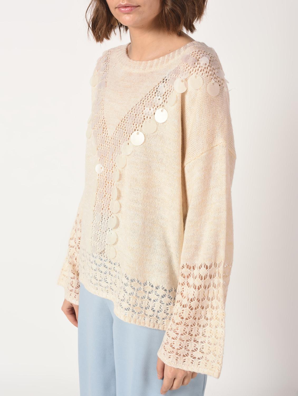 dropped shoulder embellished top - 15800315 - Zoom Image - 5
