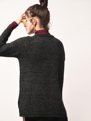 raglan sleeved side slit pullover - 15800322 - Standard Image - 2