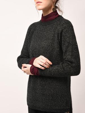 raglan sleeved side slit pullover - 15800322 - Standard Image - 4