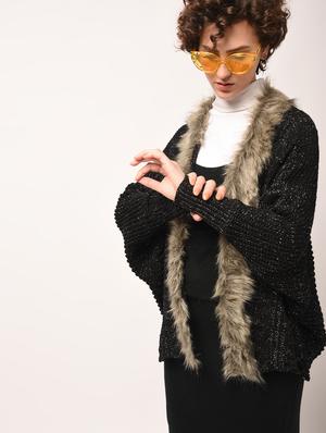 faux fur shimmery shrug - 15800336 - Standard Image - 2