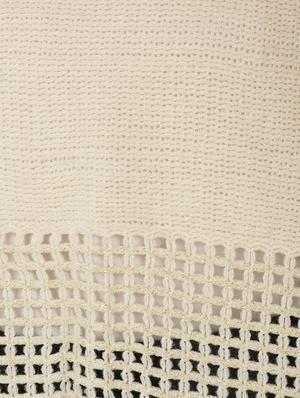 boat neck oversized knitted poncho - 15800352 - Standard Image - 6