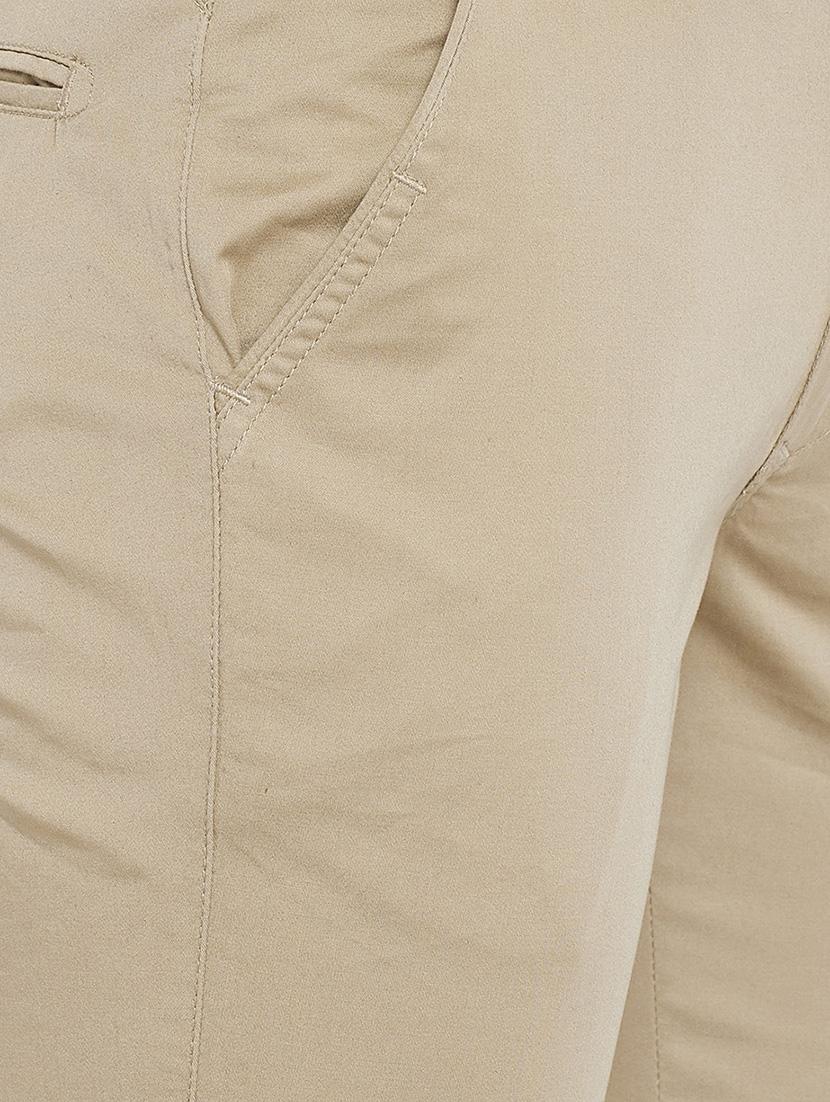 beige cotton blend chinos - 15800377 - Zoom Image - 5