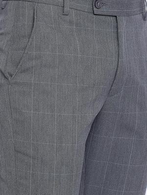 grey polyester flat front formal trouser - 15800383 - Standard Image - 5