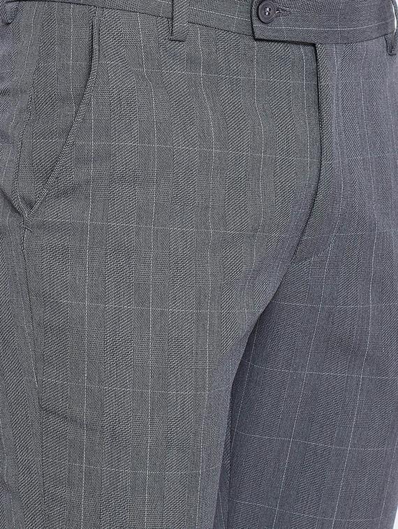 grey polyester flat front formal trouser - 15800383 - Zoom Image - 5