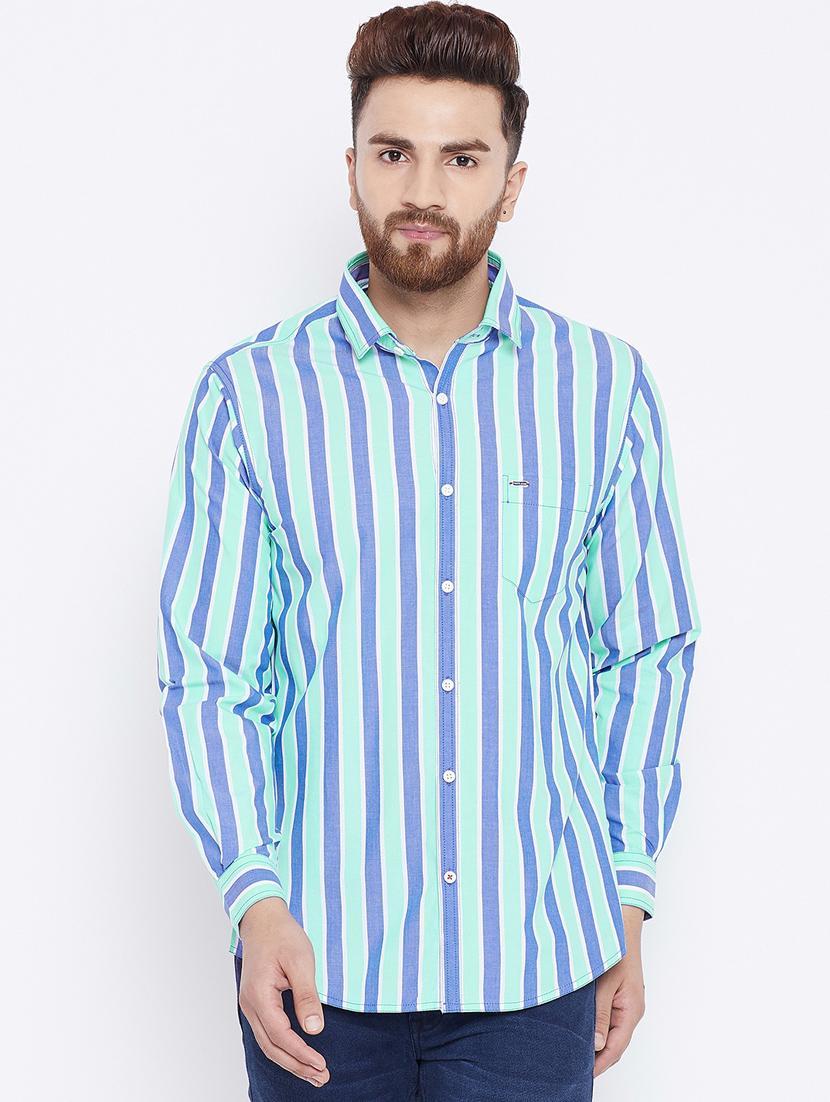 blue striped casual shirt - 15800397 - Zoom Image - 1