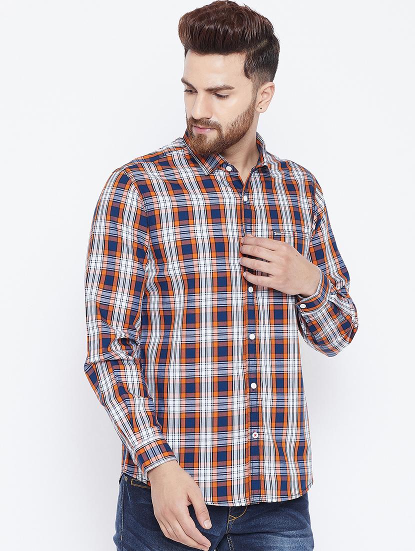 blue checkered casual shirt - 15800400 - Zoom Image - 2