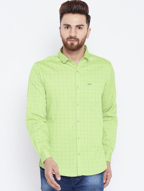 green checkered casual shirt - 15800407 - Standard Image - 1