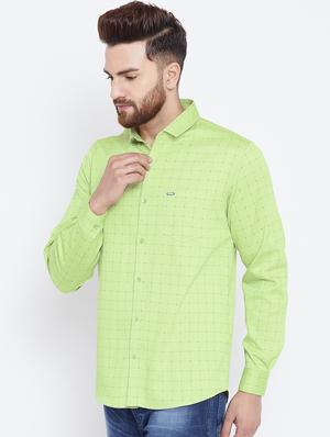green checkered casual shirt - 15800407 - Standard Image - 2