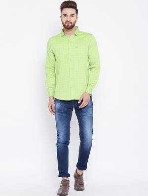 green checkered casual shirt - 15800407 - Standard Image - 4