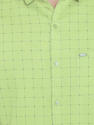 green checkered casual shirt - 15800407 - Standard Image - 5