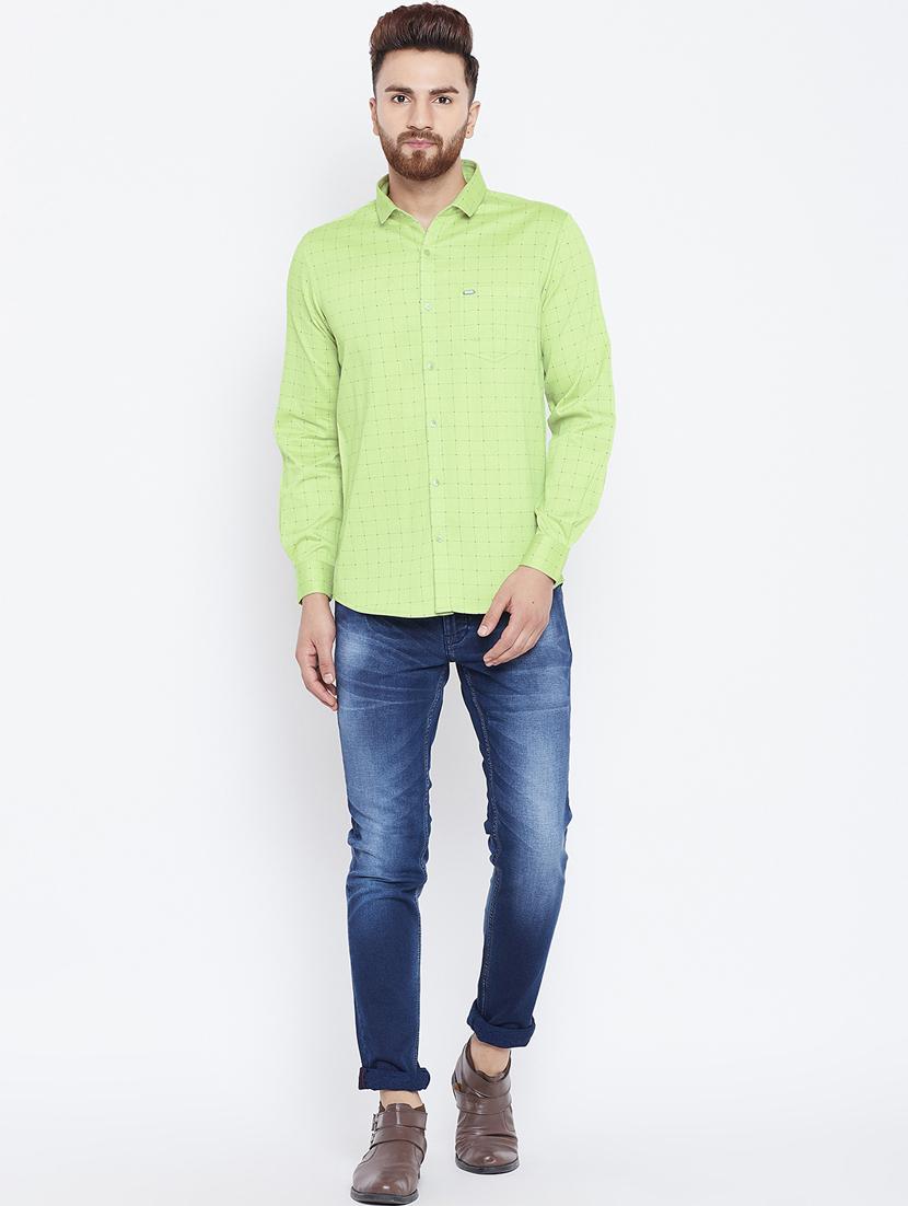green checkered casual shirt - 15800407 - Zoom Image - 4