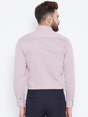 red cotton formal shirt - 15800425 - Standard Image - 3