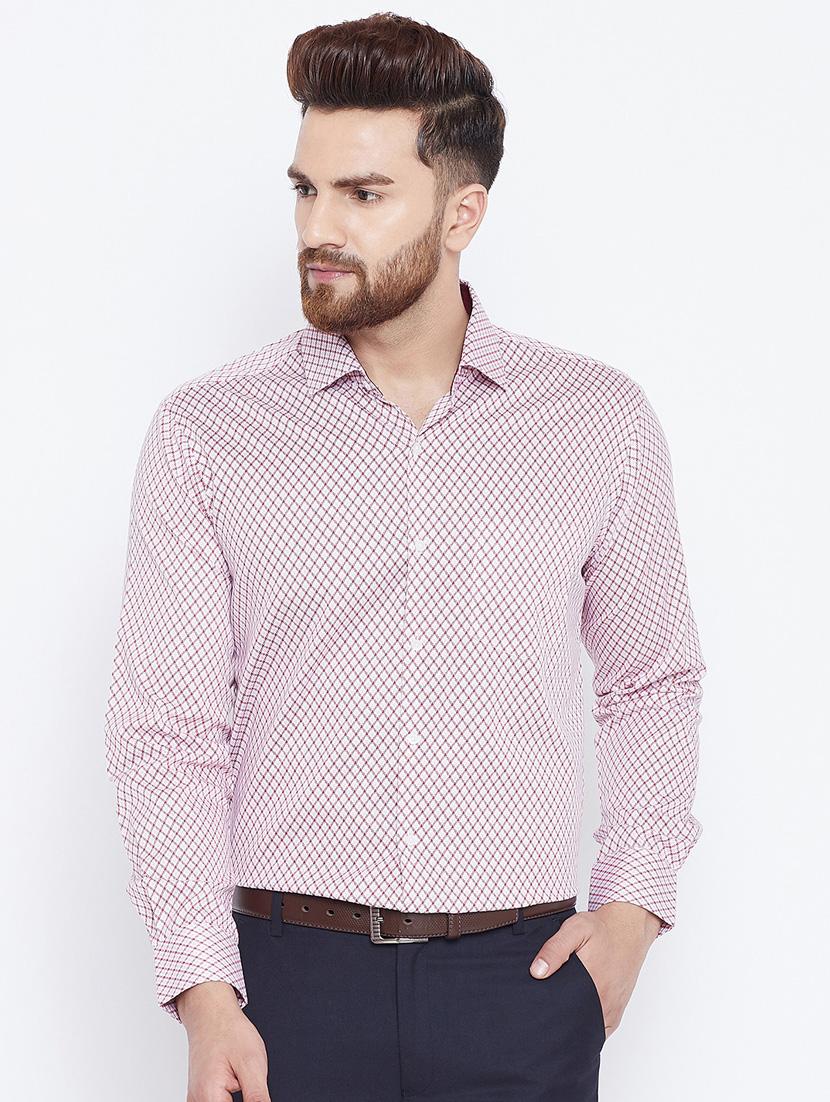 red cotton formal shirt - 15800425 - Zoom Image - 1
