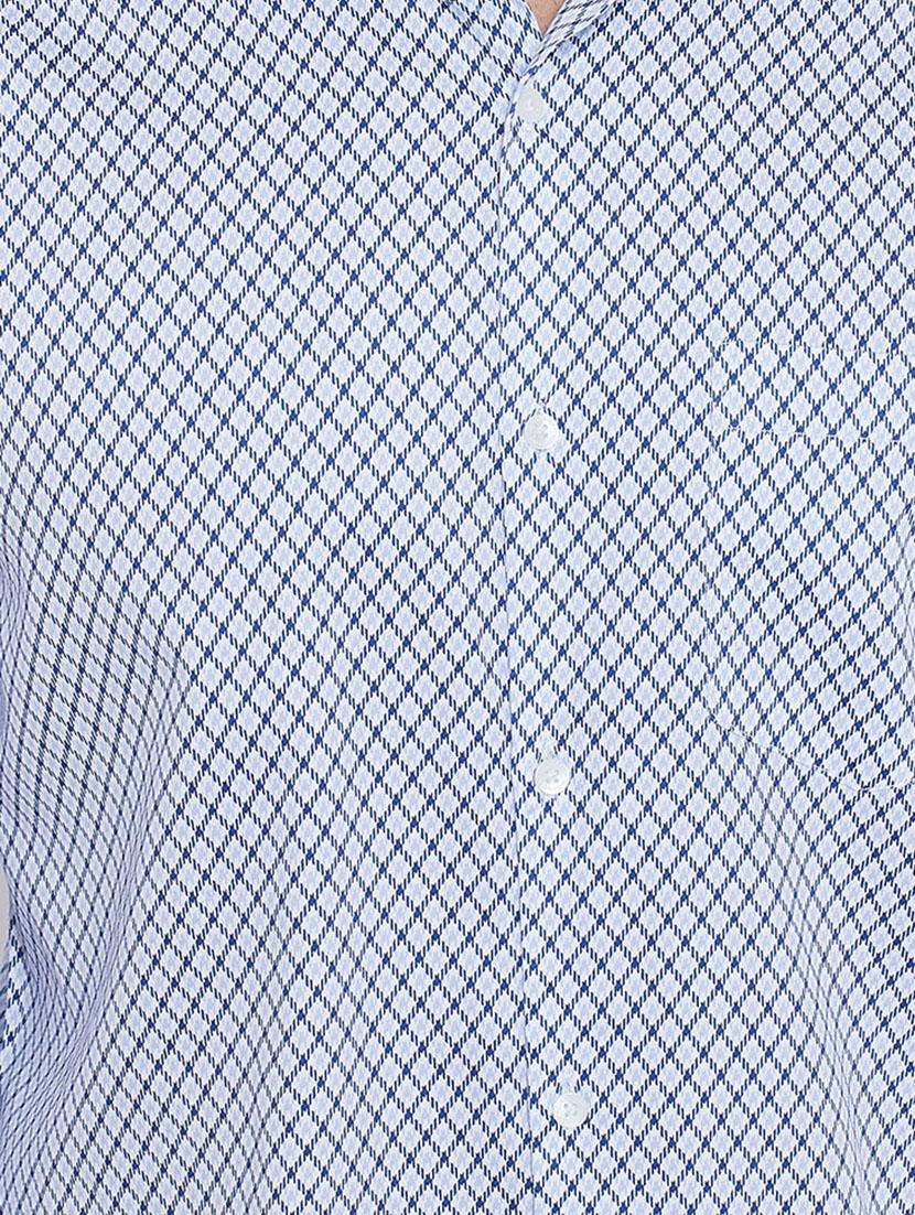 navy blue cotton formal shirt - 15800426 - Zoom Image - 5
