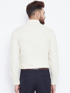 beige cotton formal shirt - 15800429 - Standard Image - 3