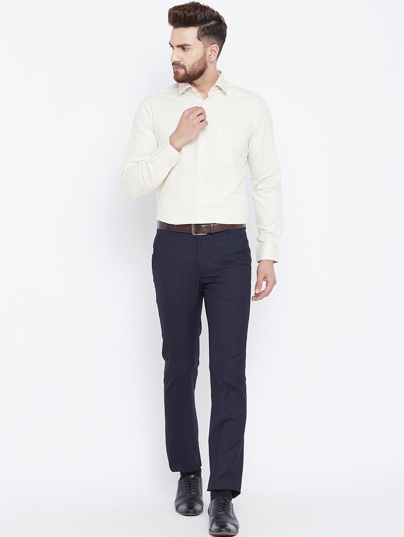 beige cotton formal shirt - 15800429 - Zoom Image - 4