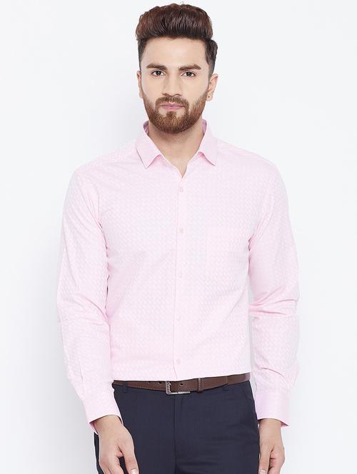 pink cotton formal shirt - 15800430 - Standard Image - 1