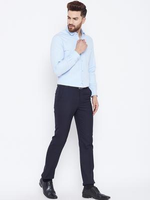 light blue printed formal shirt - 15800431 - Standard Image - 4