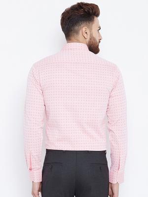 pink printed formal shirt - 15800433 - Standard Image - 3