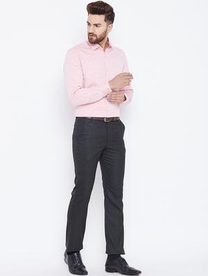 pink printed formal shirt - 15800433 - Standard Image - 4