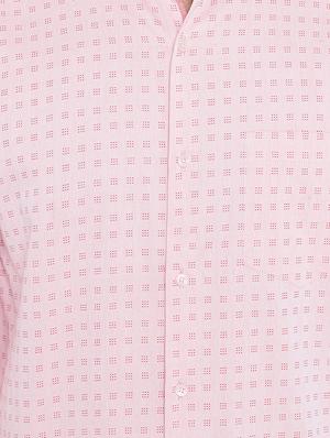 pink printed formal shirt - 15800433 - Standard Image - 5