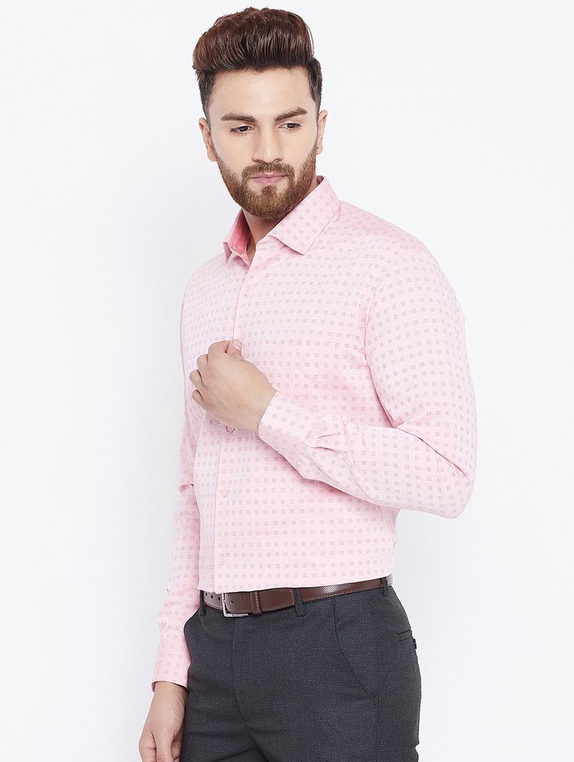 pink printed formal shirt - 15800433 - Zoom Image - 2