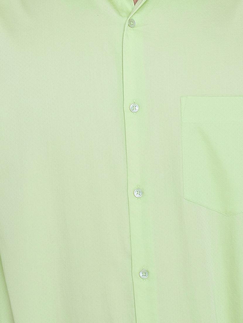 green solid formal shirt - 15800442 - Zoom Image - 5