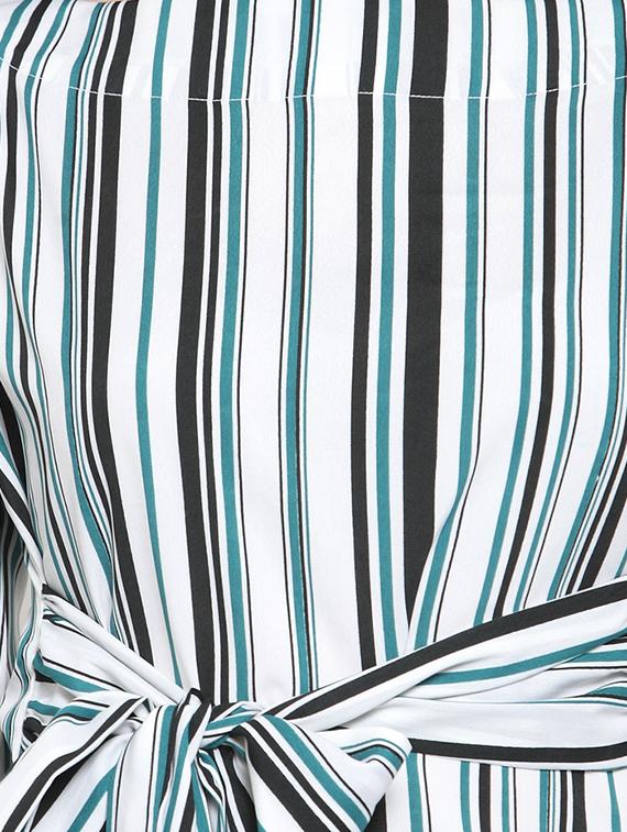 tie front striped top - 15800753 - Zoom Image - 5