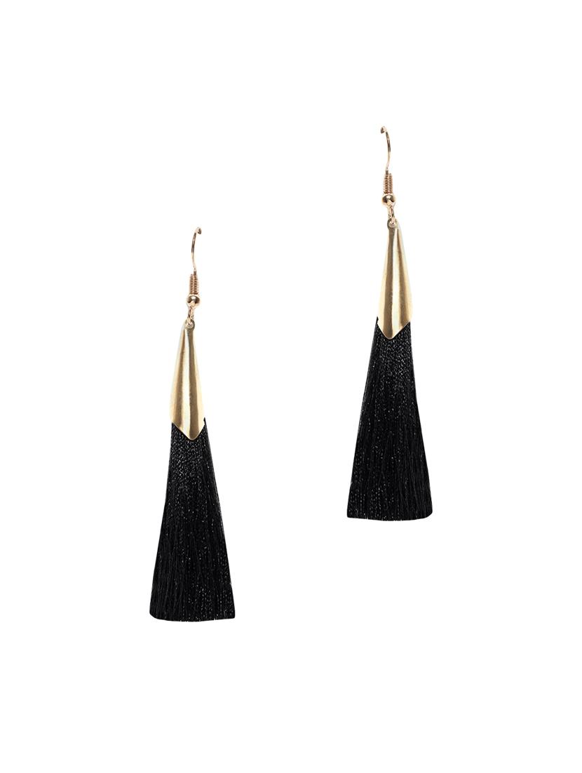 black gold plated drop earring - 15800932 - Zoom Image - 1