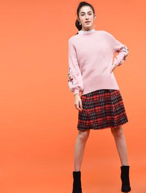 embroidered raglan sleeved pullover - 15801663 - Standard Image - 3