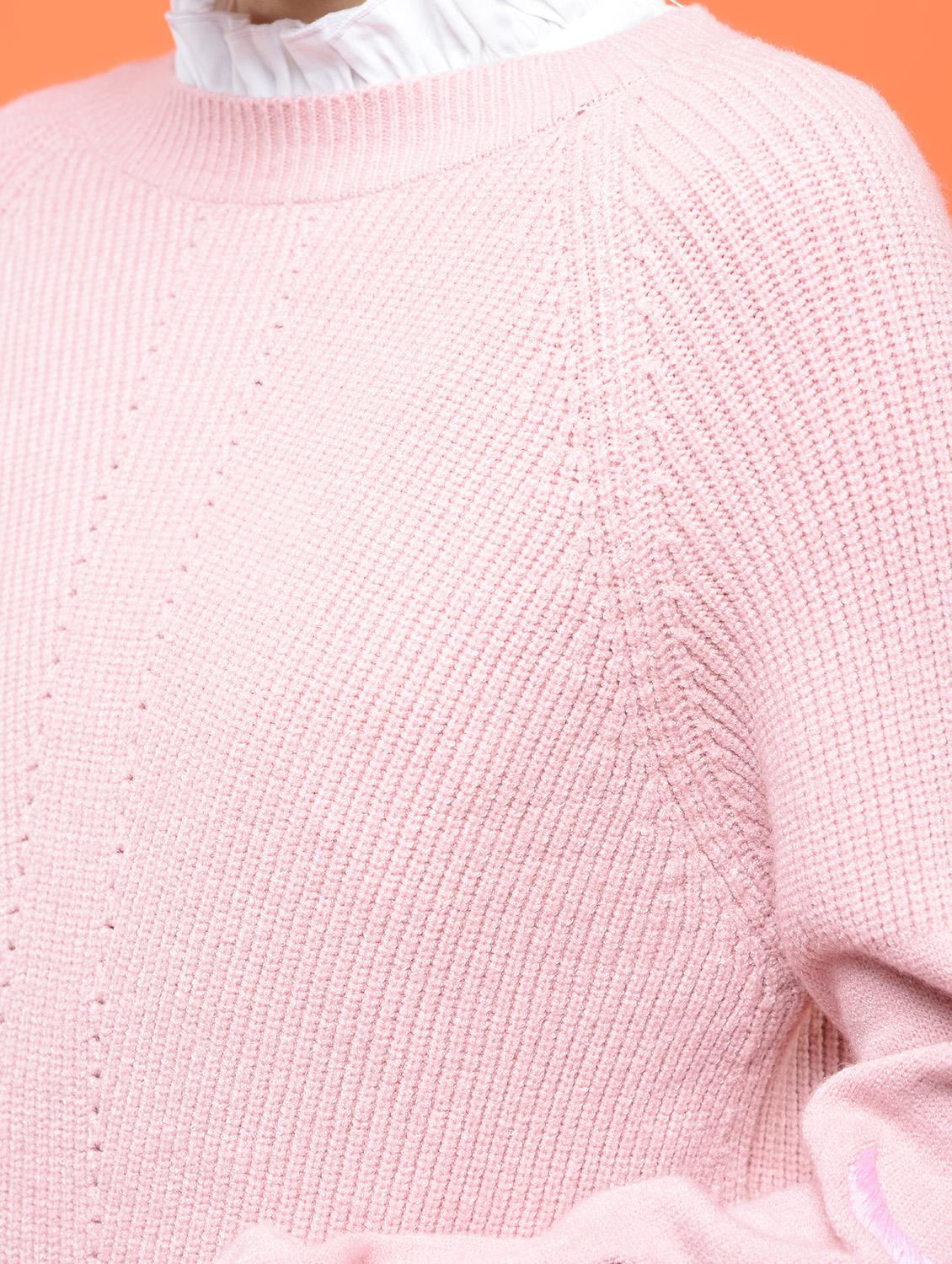 embroidered raglan sleeved pullover - 15801663 - Zoom Image - 5