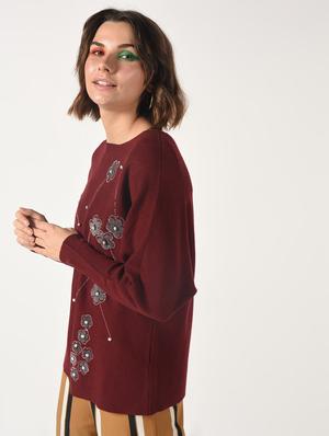 pearl embellished embroidered top - 15801668 - Standard Image - 2