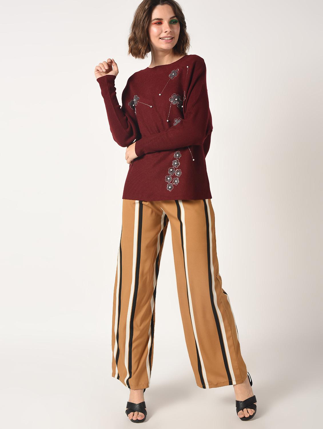 pearl embellished embroidered top - 15801668 - Zoom Image - 4