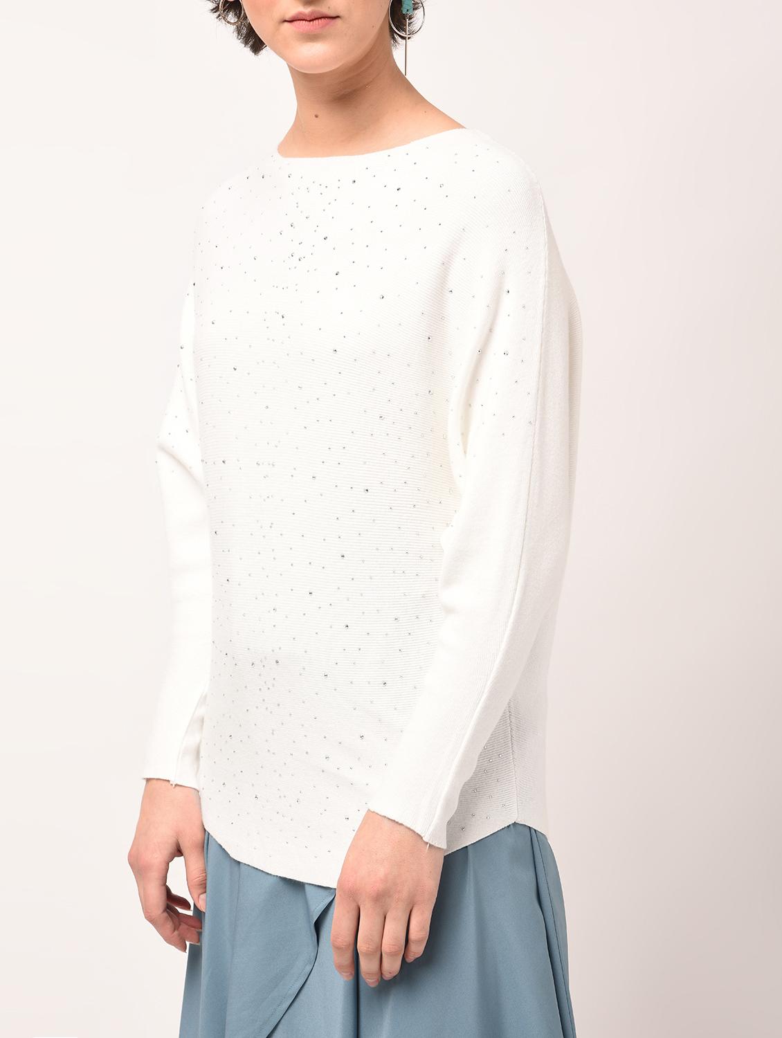 dolman sleeved embellished top - 15801671 - Zoom Image - 2