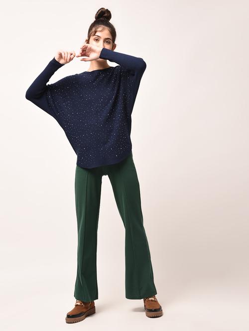 curved hem embellished top - 15801673 - Standard Image - 1