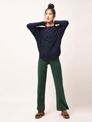 curved hem embellished top - 15801673 - Standard Image - 4
