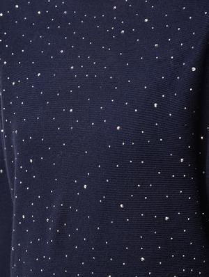 curved hem embellished top - 15801673 - Standard Image - 6