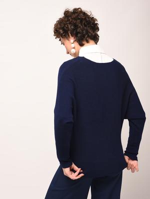curved hem pearl embellished pullover - 15801676 - Standard Image - 3