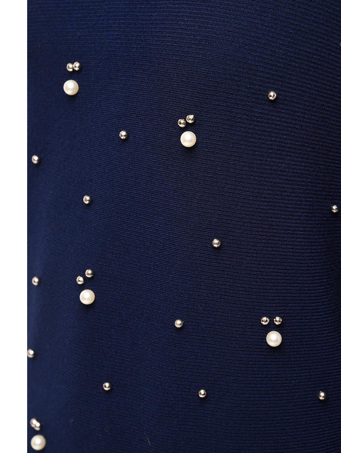 curved hem pearl embellished pullover - 15801676 - Zoom Image - 5