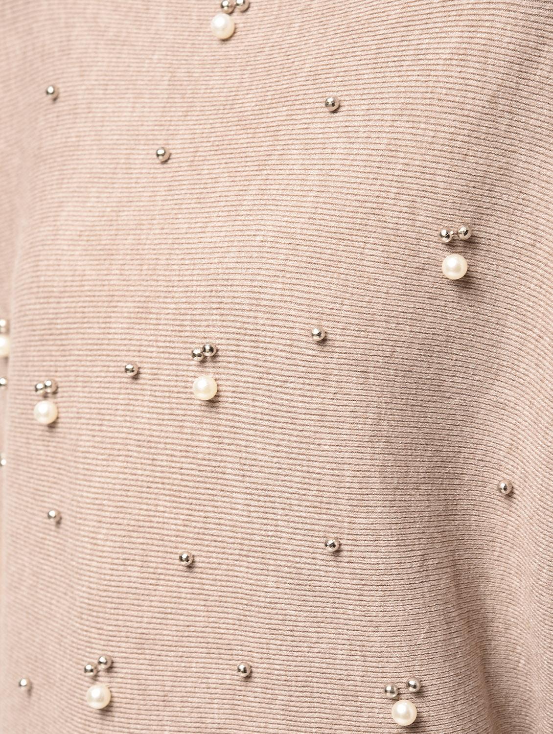 curved hem pearl embellished pullover - 15801677 - Zoom Image - 6