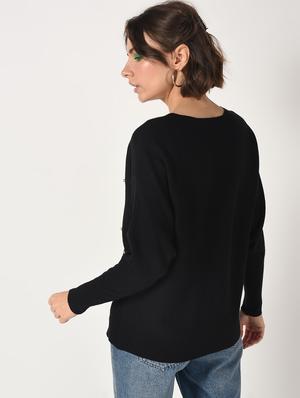 pom pom embellished boat neck top - 15801680 - Standard Image - 3