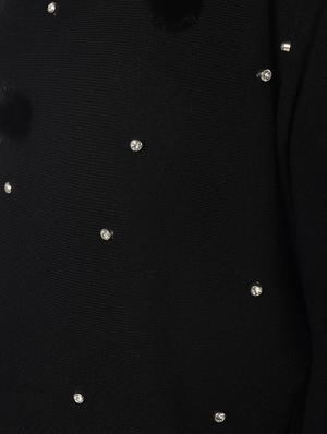 pom pom embellished boat neck top - 15801680 - Standard Image - 6