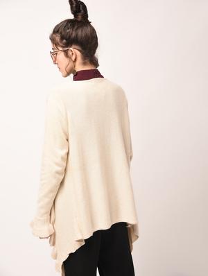 ribbed ruffled edge shrug - 15801686 - Standard Image - 2