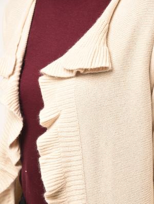 ribbed ruffled edge shrug - 15801686 - Standard Image - 5