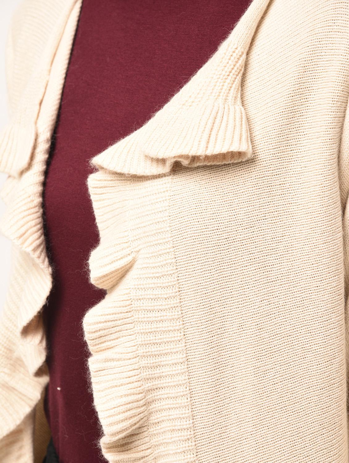 ribbed ruffled edge shrug - 15801686 - Zoom Image - 5