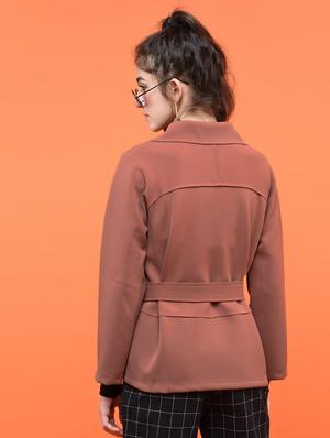 self tie lapel neck shrug - 15801689 - Standard Image - 4
