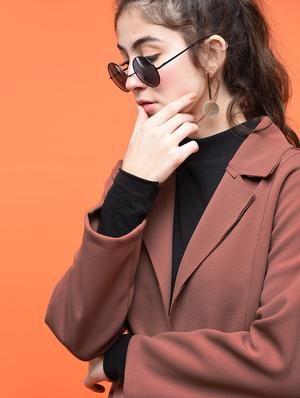 self tie lapel neck shrug - 15801689 - Standard Image - 5
