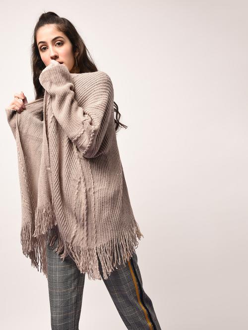fringed hem sequined shrug - 15801710 - Standard Image - 1