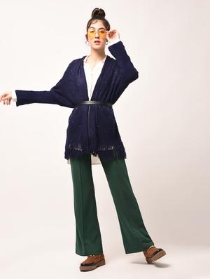 sequined fringed asymmetric shrug - 15801713 - Standard Image - 4